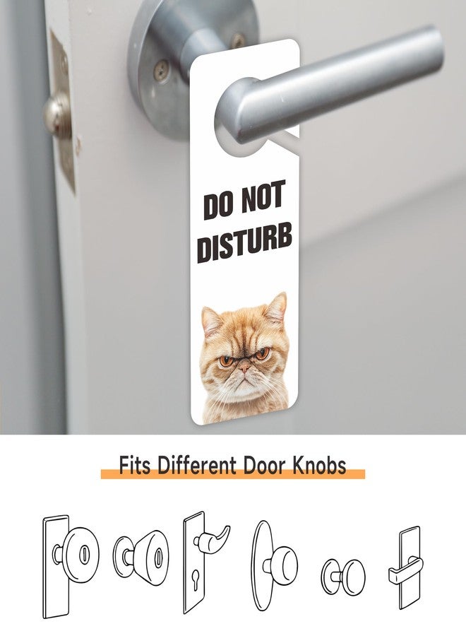 LUHIMO Do Not Disturb Door Hanger Sign for Office, 2Pack PVC Double-sided Cute Funny Cat Please Knock Door Signs, Ideal for Home, Offices, Bathroom, Bedroom, Online Sessions, Meetings and Classes, Therapists - Image 3